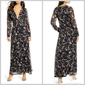 Leith deep v neck maxi dress